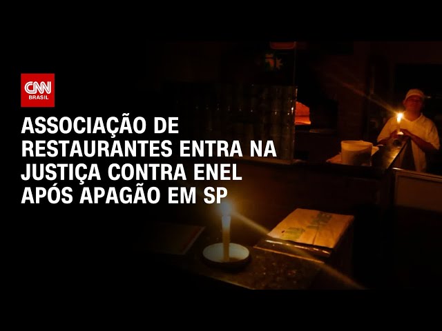 ⁣Associação de restaurantes entra na Justiça contra Enel após apagão em SP | CNN 360°