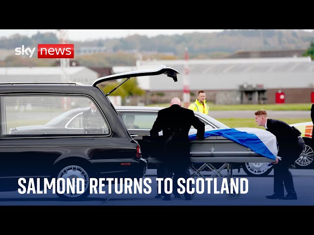 ⁣Alex Salmond: Former first minister's body returns to Scotland