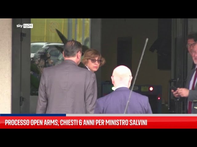 ⁣Processo Open Arms, chiesti 6 anni per ministro Salvini