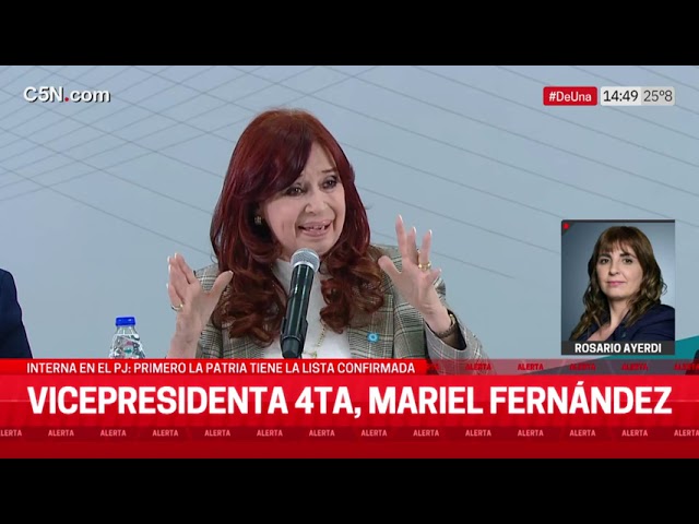 ⁣Cristina Kirchner ya DEFINIÓ la LISTA para competir en la interna del PJ