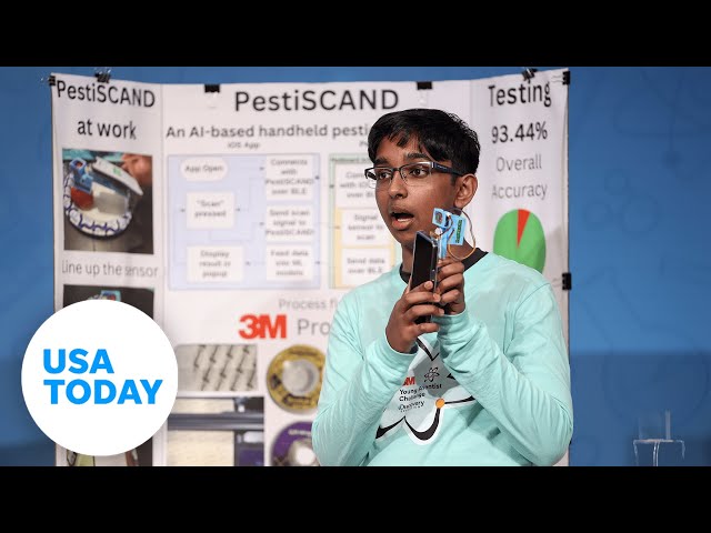 ⁣14-year-old invents device to detect pesticides on produce | USA TODAY