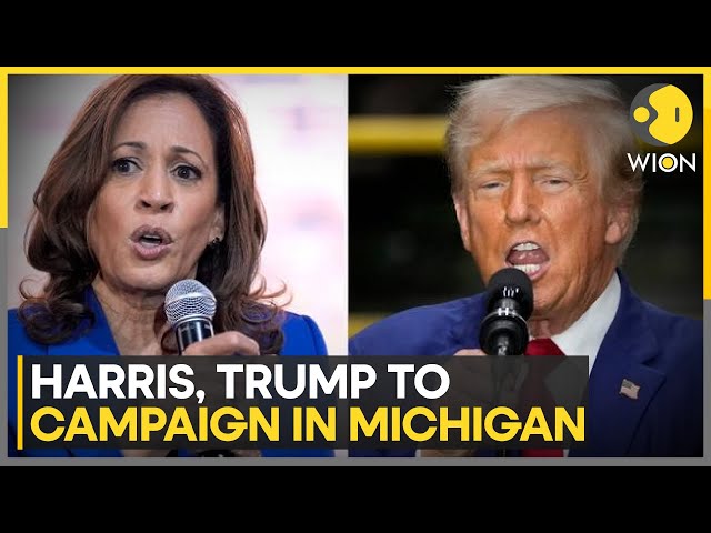 ⁣US Elections 2024: Trump And Harris Campaign In Michigan In Final Sprint To Election