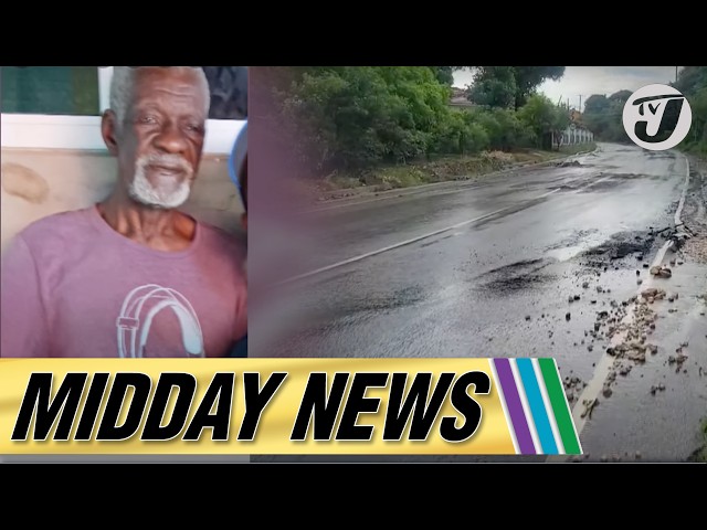 ⁣Rainfall Damages Newly Paved Road | Water Issues in St. Mary | 79 Year Old Man Missing