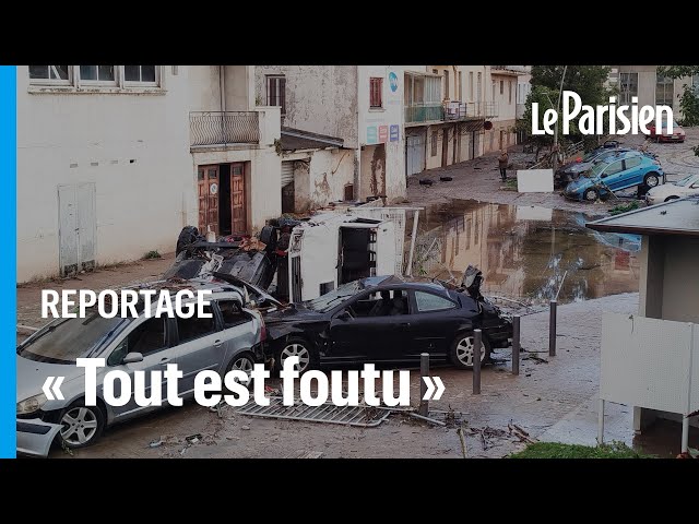 ⁣Voitures retournées, boutiques saccagées... les sinistrés face aux dégâts des inondations