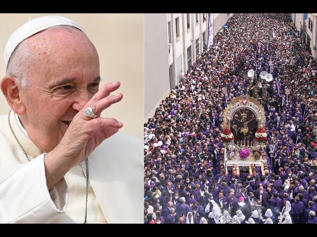 ⁣Papa Francisco y su mensaje rindiendo homenaje al Señor de los Milagros