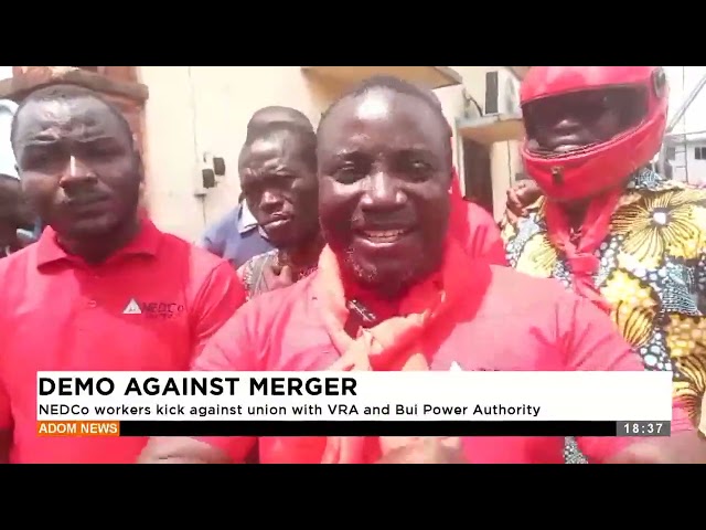 ⁣NEDCo Workers Kick against union with BRA and Bui Power Authority - Adom TV Evening News (18-10-24)