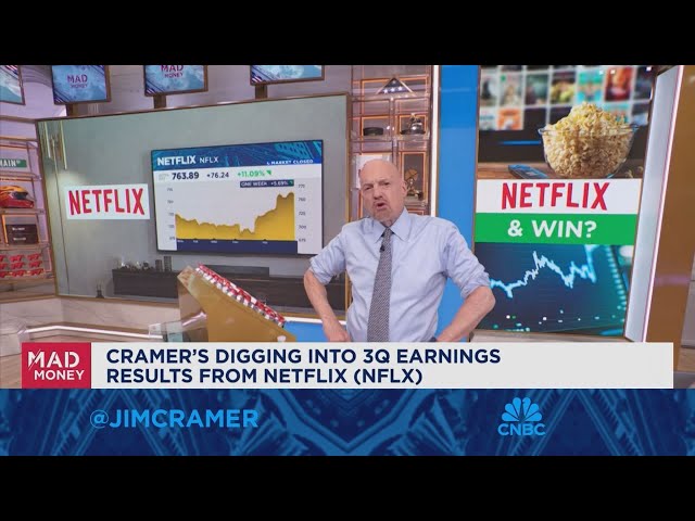 ⁣Jim Cramer digs into Netflix Q3 results