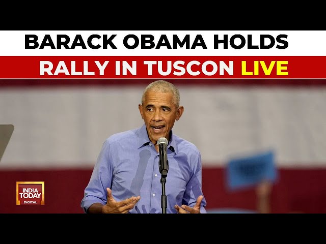 ⁣Barack Obama LIVE: Former U.S. President Barack Obama Holds Rally In Tuscon | US Election LIVE News