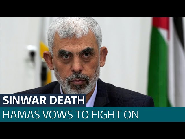 ⁣Hamas says it will fight on after confirming the death of its leader Yahya Sinwar in Gaza | ITV News