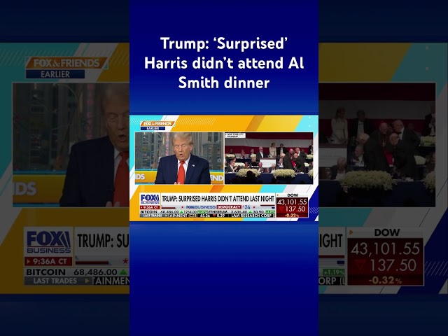 ⁣WKND: Trump calls out Harris for not attending Al Smith dinner: ‘We were all surprised’ #shorts