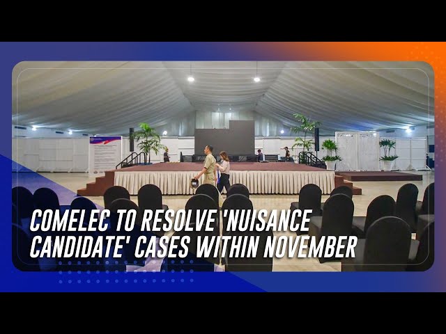 ⁣Comelec to resolve 'nuisance candidate' cases within November