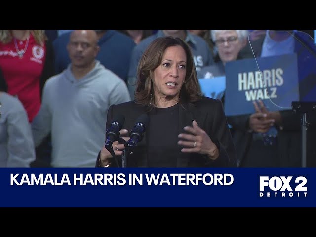 ⁣Vice President Kamala Harris talks unions, protecting the right to choose in Waterford