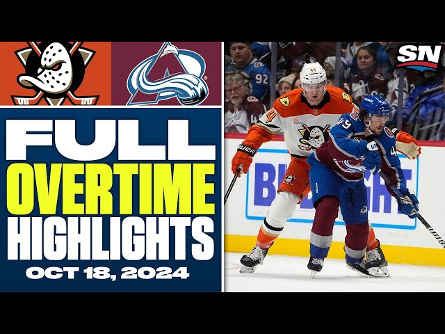 ⁣Anaheim Ducks at Colorado Avalanche | FULL Overtime Highlights - October 18, 2024