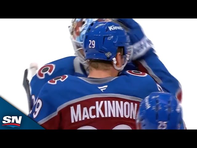 ⁣Nathan MacKinnon buries OT winner for Avalanche to earn first win of season