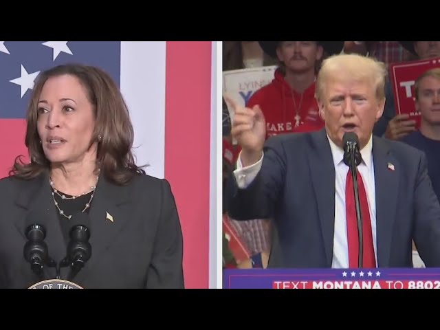 ⁣Trump, Harris make campaign stops in Michigan