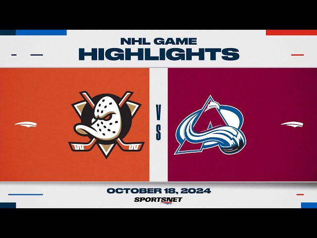 ⁣NHL Highlights | Ducks vs. Avalanche - October 18, 2024