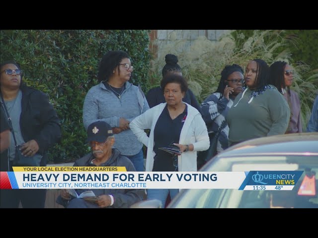 ⁣Charlotte election sites see big numbers for early voting