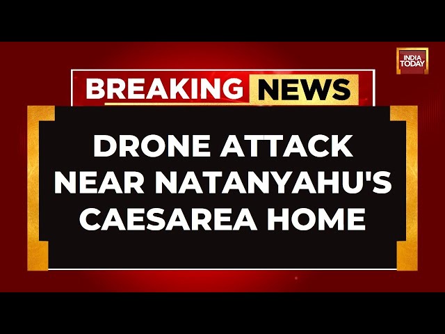 ⁣Drone Attack Near Israeli PM Netanyahu's Residence In Israel's Caesarea | Israel At War