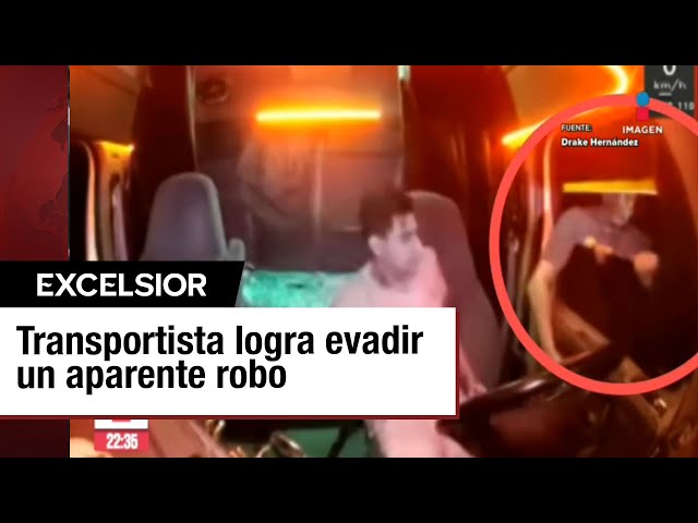 ⁣Conductor de tráiler escapa de intento de robo en la carretera Tuxpan-CDMX