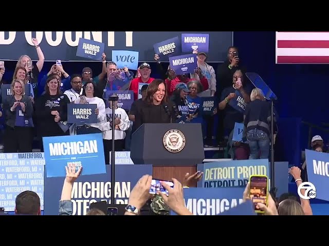 ⁣Vice President Kamala Harris stumps in Michigan including in Oakland County