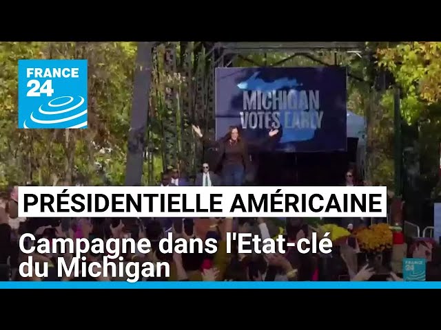 ⁣Présidentielle américaine : K. Harris et D. Trump dans l'Etat-clé du Michigan • FRANCE 24