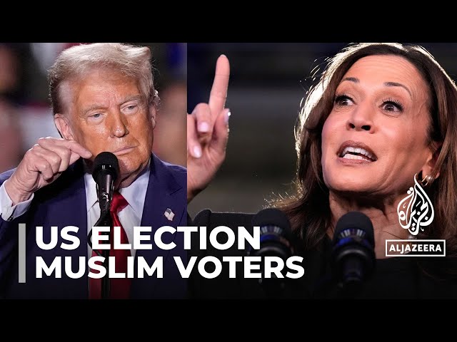 ⁣Candidates rally in Michigan: Trump and Harris seek to win over Muslim voters