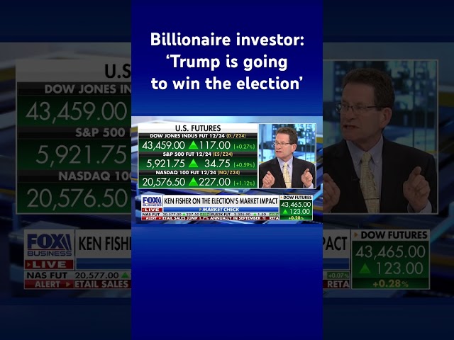 ⁣Ken Fisher says history indicates a Trump victory is imminent #shorts