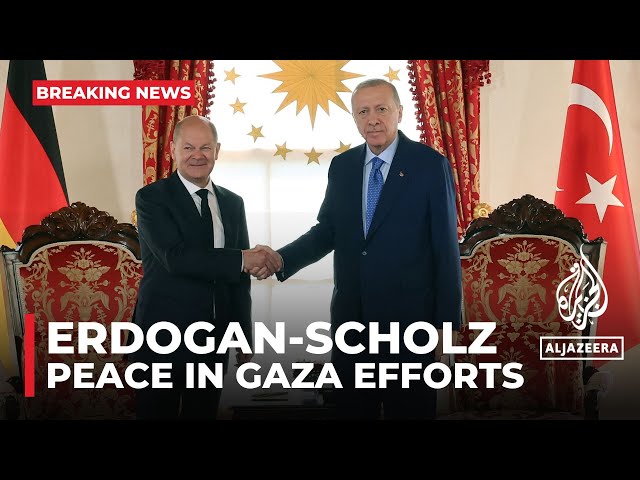 ⁣Erdogan says he and the German Chancellor will continue working to achieve peace in Gaza