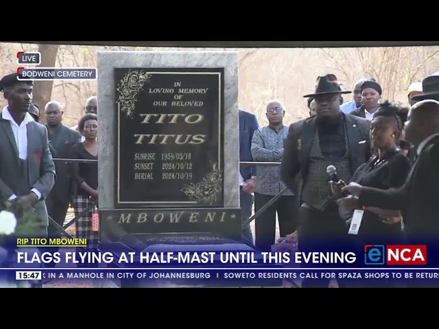 ⁣Family, friends and comrades bid farewell to Tito Mboweni