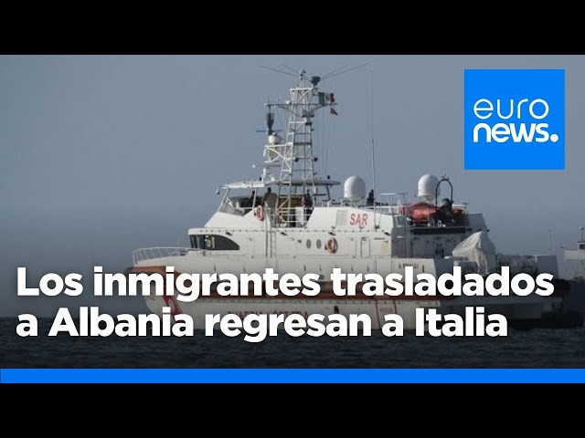 ⁣Los inmigrantes trasladados a Albania han regresado a Italia por orden judicial