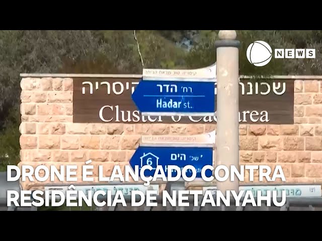 ⁣Drone é lançado em direção à residência de Benjamin Netanyahu