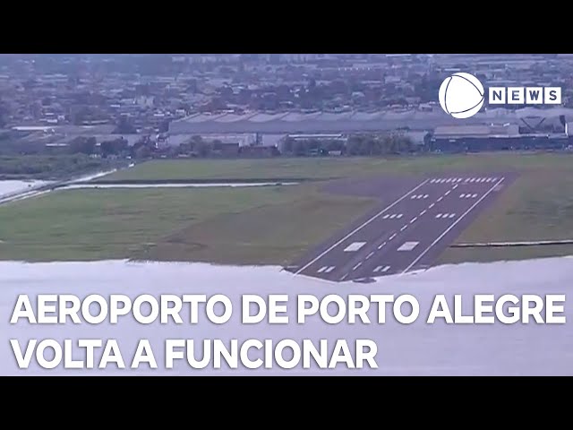 ⁣Aeroporto de Porto Alegre volta a funcionar para pousos e decolagens