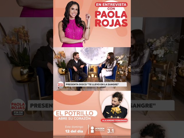 ⁣¡El Potrillo abre su corazón! No te puedes perder la entrevista de Paola Rojas a Alejandro Fernández