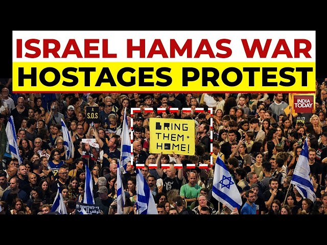 ⁣Hostage Protest In Gaza LIVE: Israel-Hamas War LIVE | Relatives Of Hostages In Gaza Demand Release