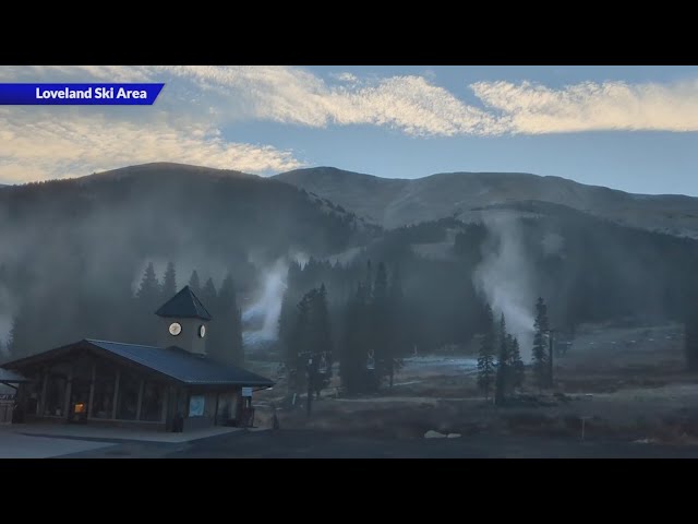 ⁣Colorado mountains getting snow this weekend with storm, manmade powder