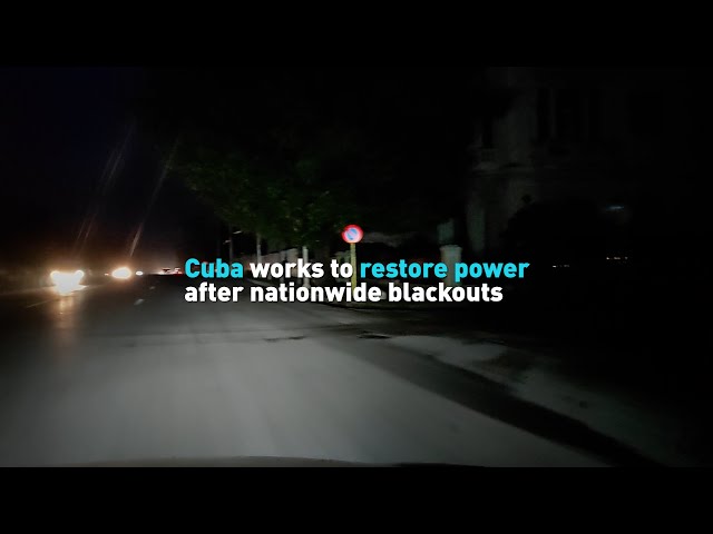 ⁣Cuba works to restore power after nationwide blackouts