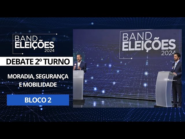 ⁣Band Eleições 2024: 2º bloco do debate para a prefeitura de São Paulo (2º turno) | Reapresentação