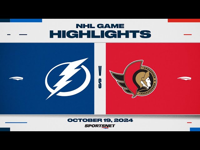 ⁣NHL Highlights | Lightning vs. Senators - October 19, 2024