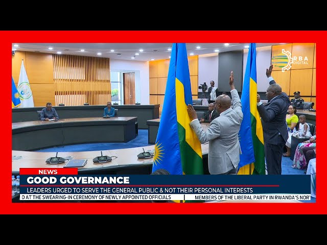 ⁣HE. Kagame urged newly sworn-in officials to prioritize serving the public's interest over thei