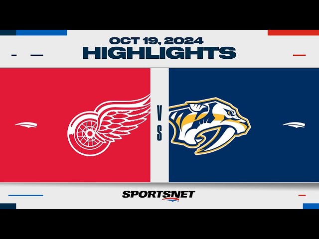 ⁣NHL Highlights | Red Wings vs. Predators - October 20, 2024