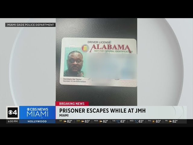 ⁣Local News Miami-Dade inmate escapes outside Jackson Memorial Hospital ER