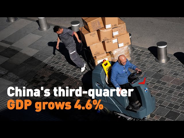 ⁣China's third quarter GDP grows 4.6%