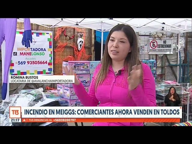 ⁣Tras el violento incendio en Barrio Meiggs: Comerciantes ahora venden en toldos