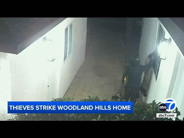 ⁣Video shows overnight burglary at Woodland Hills home; $300,000 worth of property stolen