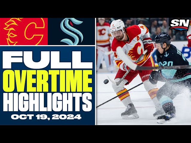 ⁣Calgary Flames at Seattle Kraken | FULL Overtime Highlights - October 19, 2024