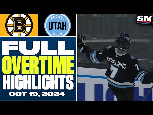 ⁣Boston Bruins at Utah Hockey Club | FULL Overtime Highlights - October 19, 2024