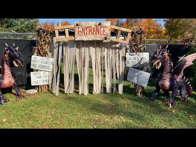 ⁣Homemade Halloween haunt in Ont. raising money for youth programs