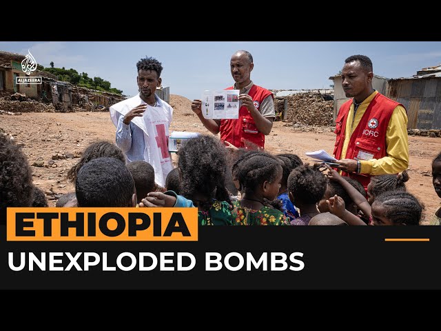 ⁣Aid workers clear unexploded bombs in Tigray which are maiming children