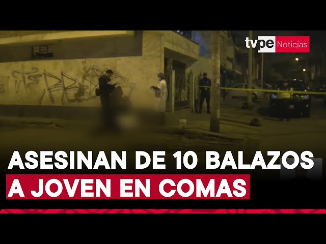 ⁣Presunto sicario acribilla de más de 10 balazos a joven de 21 años en el distrito de Comas