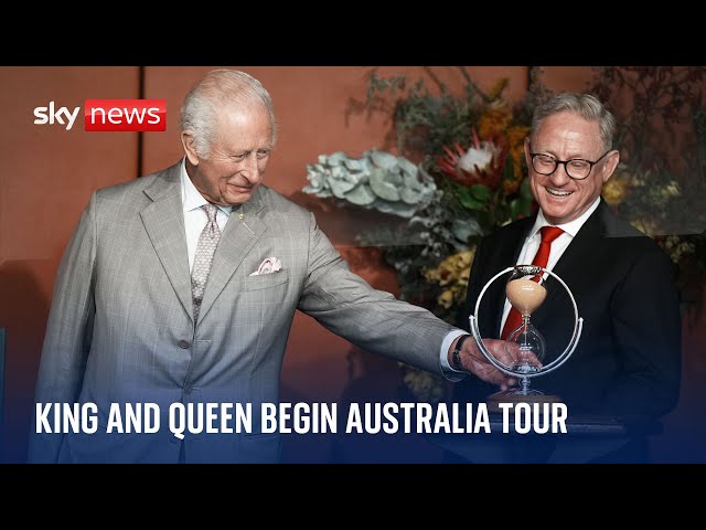 ⁣King Charles jokes about the 'sands of time' on Australia trip